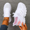 Lightweight Breathable Mesh Sneakers, Non-Slip EVA Sole Lace-Up Low-Top Running & Tennis Shoes For Men And Women, Retro All-Season Fitness Wear